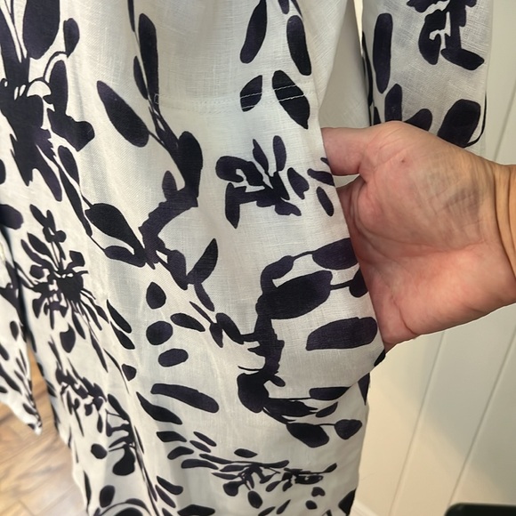 MARE ST BARTH 💯 LINNEN BUTTON DOWN SHIRT/DRESS Sz 42 or M - Picture 3 of 10